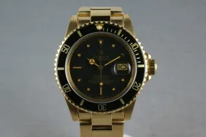 Submariner 18K 16808 Black Nipple Dial with Recent RSC Service