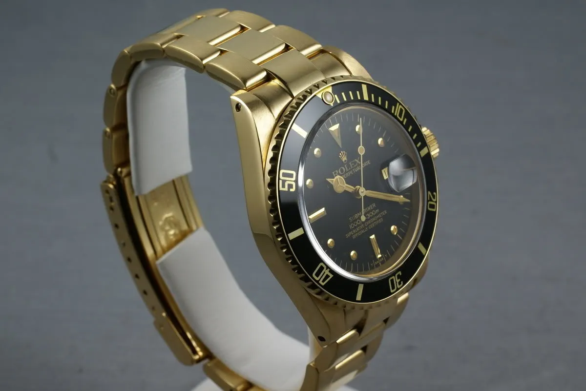 Submariner 18K 16808 Black Nipple Dial with Recent RSC Service