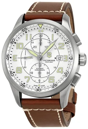 Swiss Army Airboss Mechanical Automatic Chronograph Steel Mens Watch Date 241598