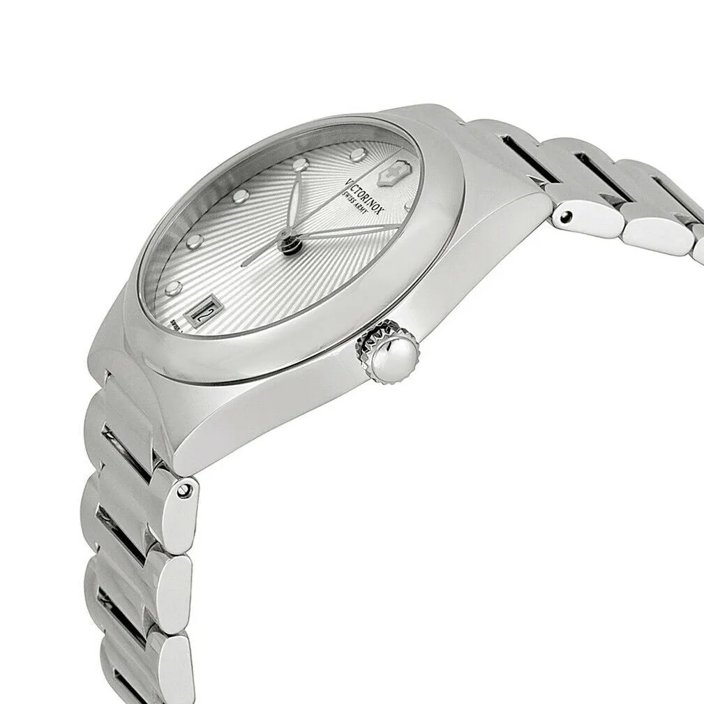 Swiss Army Victoria Stainless Steel Womens Watch Silver Dial Calendar 241630