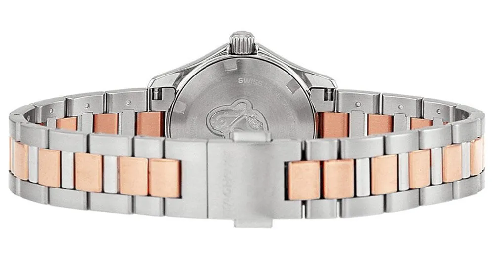 TAG Heuer Aquaracer Steel & Rose Gold Mother-of-Pearl Dial Diamonds Date Quartz Womens Watch WAP1451.BD0837