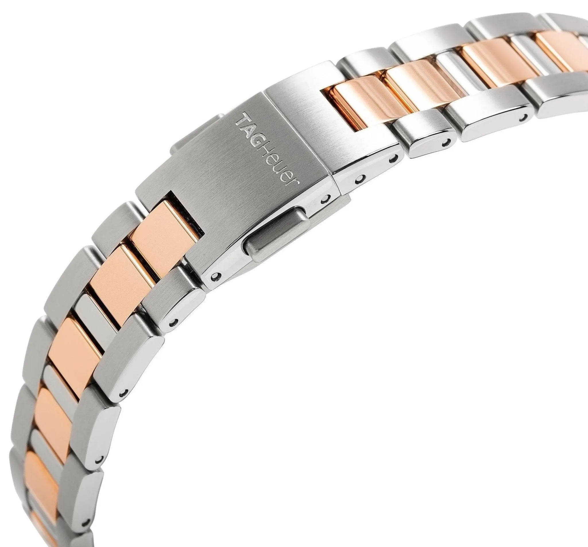TAG Heuer Aquaracer Steel & Rose Gold Mother-of-Pearl Dial Diamonds Date Quartz Womens Watch WAP1451.BD0837