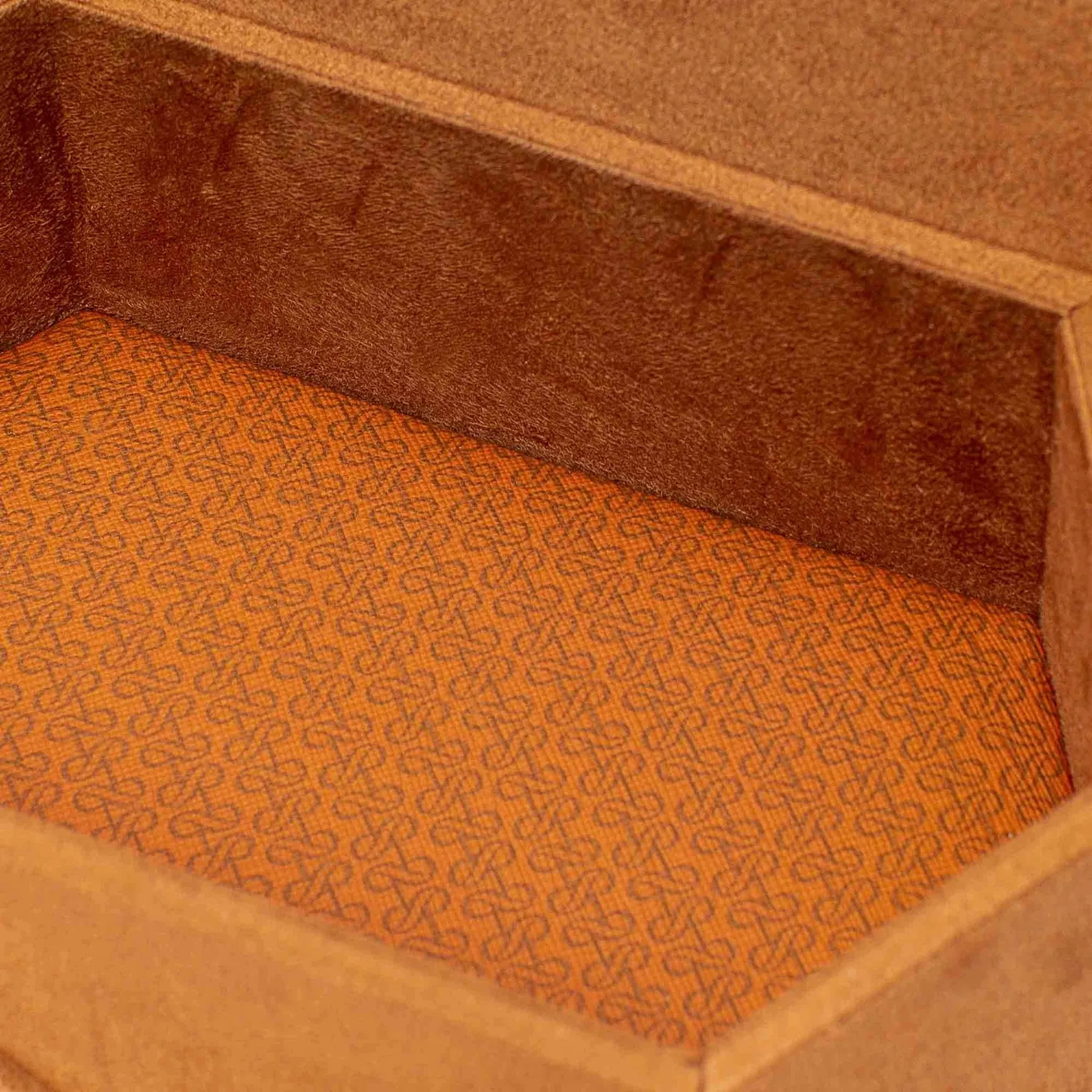 Tangram Monogram Suede - Tan Brown