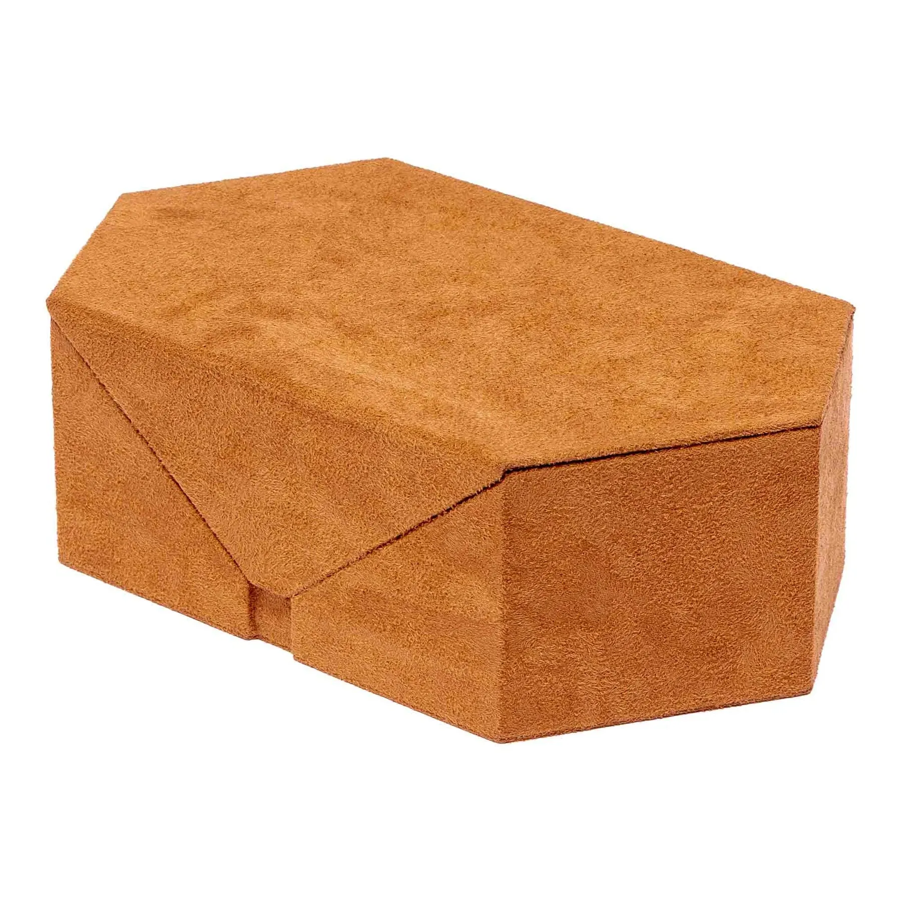 Tangram Monogram Suede - Tan Brown