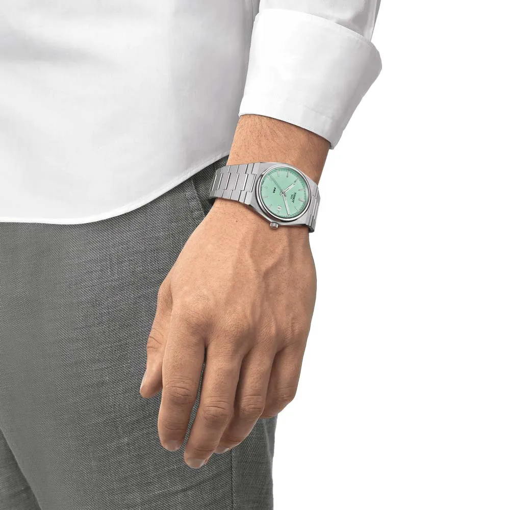 Tissot PRX 40mm Mint Green Dial Quartz Gents Watch T1374101109101
