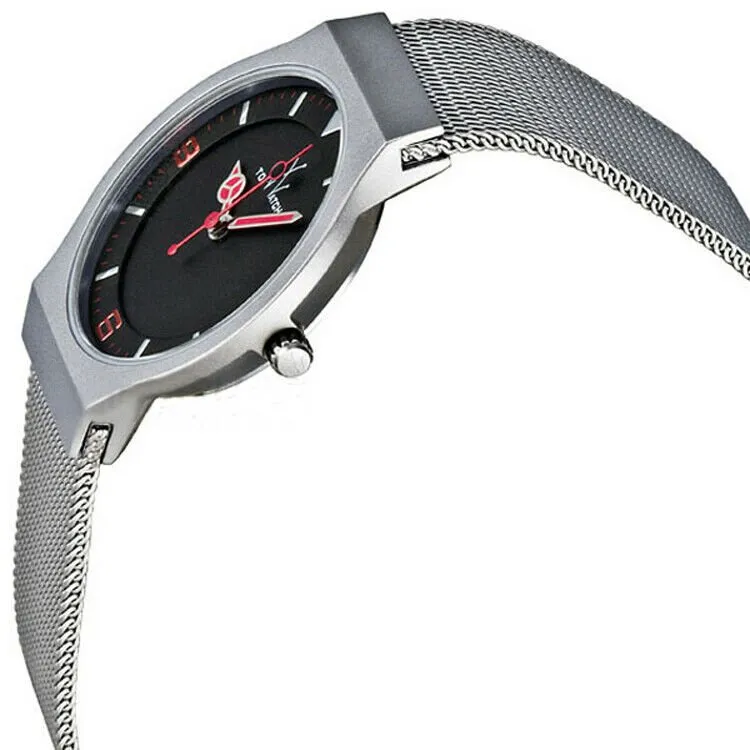ToyWatch Womens Watch Black Dial Mesh Stainless Steel  Band MH07SL