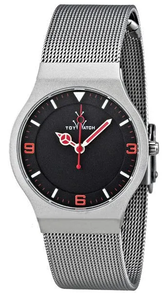 ToyWatch Womens Watch Black Dial Mesh Stainless Steel  Band MH07SL