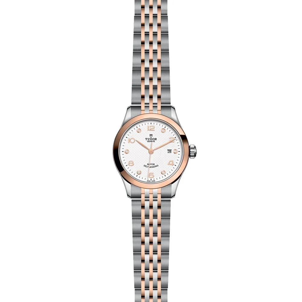 TUDOR 1926 28mm White Dial Steel & Gold Diamond Ladies Watch M91351-0011