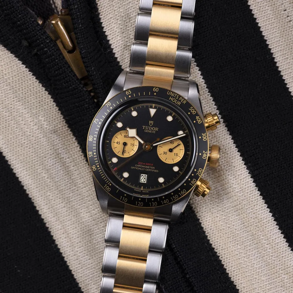 TUDOR Black Bay Chrono S&G 41mm Black Dial Steel & Gold Gents Watch M79363N-0001