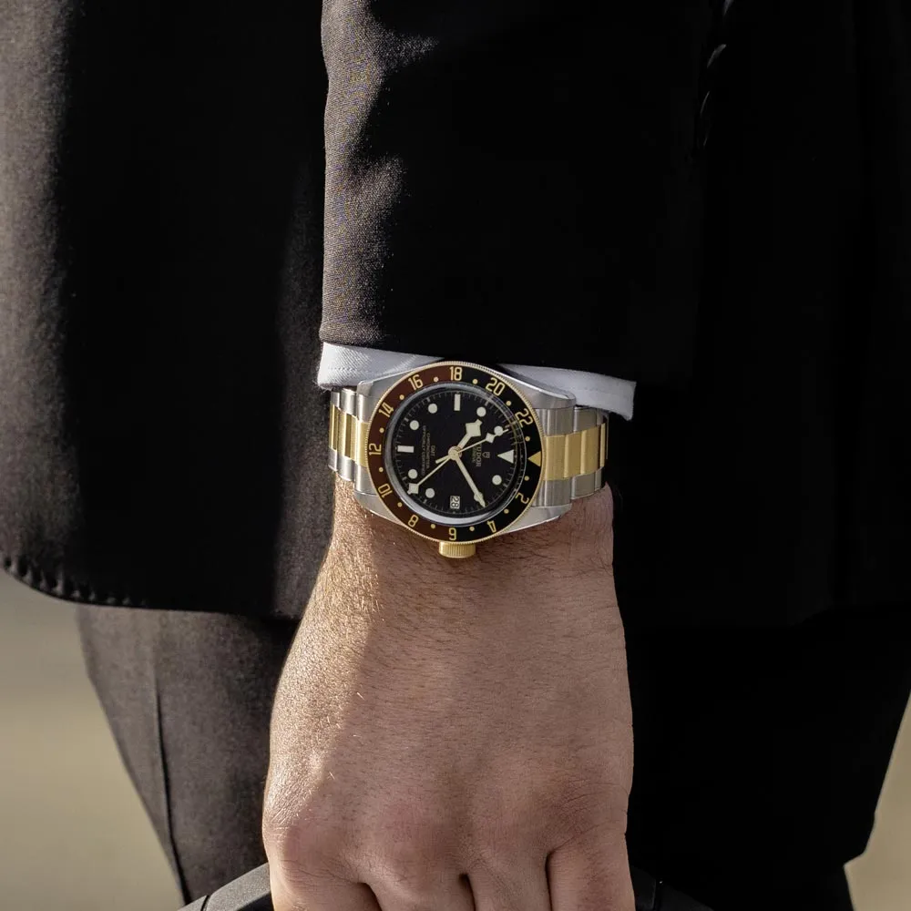 TUDOR Black Bay GMT S&G 41mm Black Dial Steel & Gold Gents Watch M79833MN-0001
