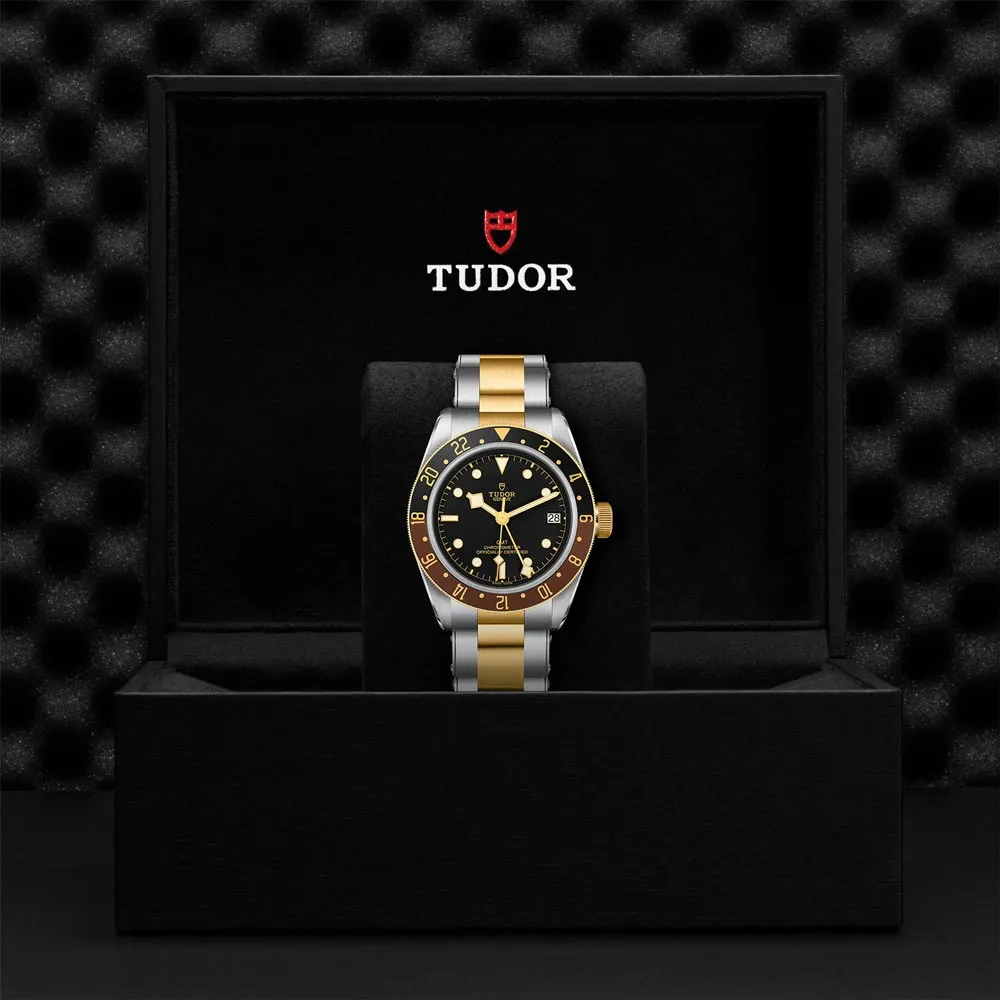 TUDOR Black Bay GMT S&G 41mm Black Dial Steel & Gold Gents Watch M79833MN-0001