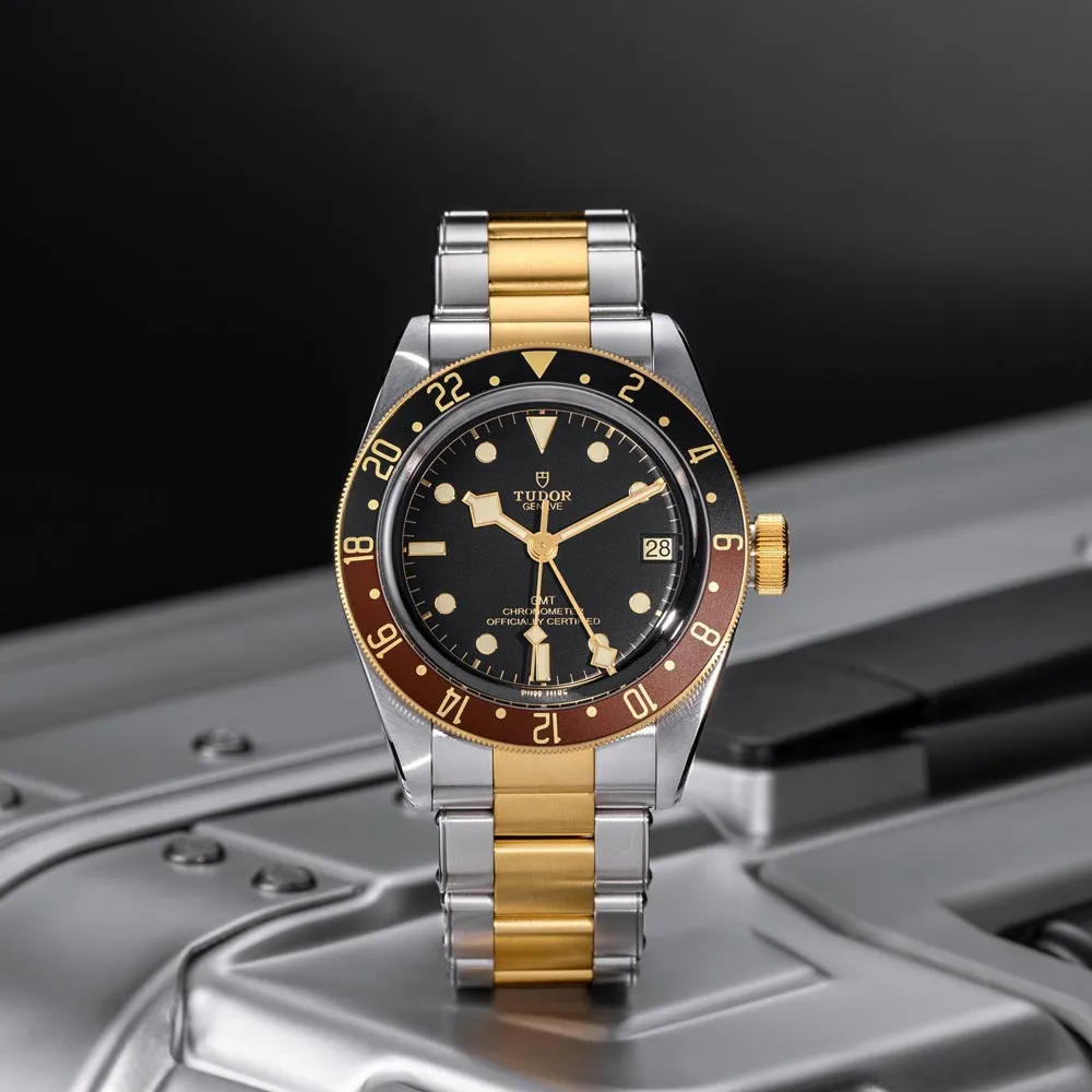 TUDOR Black Bay GMT S&G 41mm Black Dial Steel & Gold Gents Watch M79833MN-0001