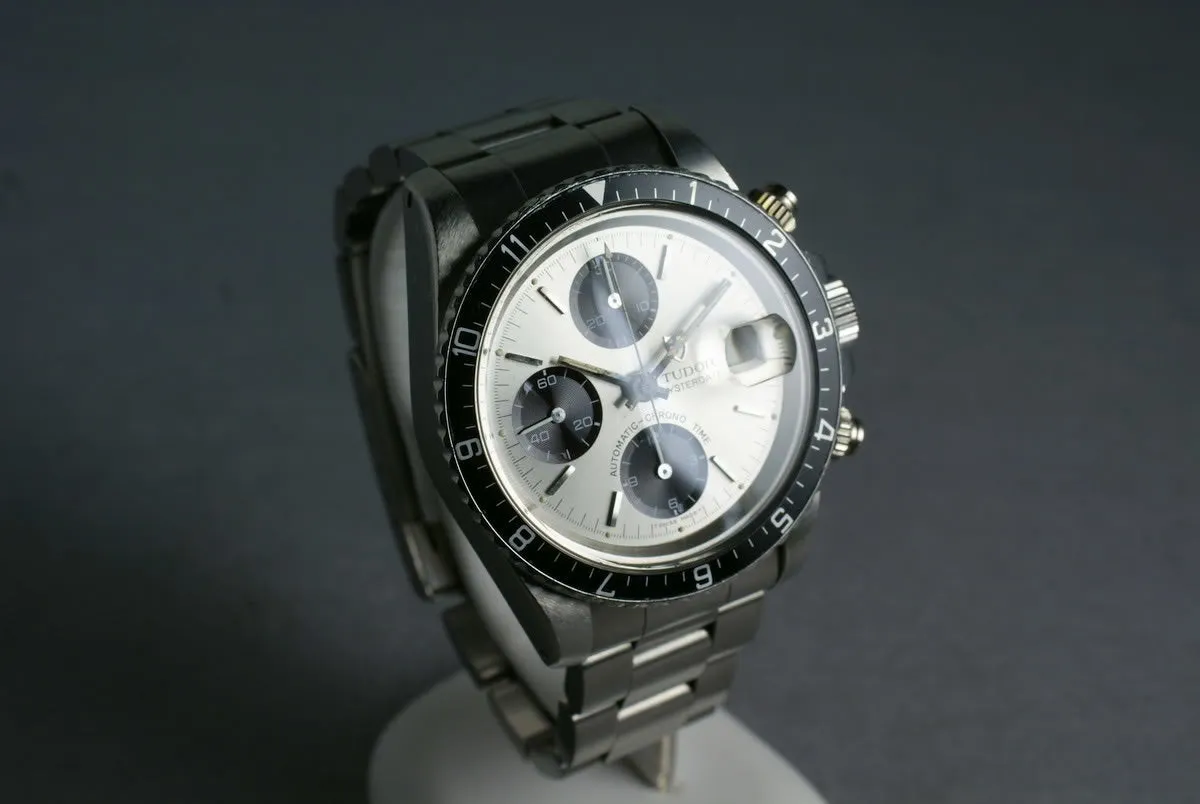 Tudor Chronograph Big Block 79170 with sub dial starting to turn chocolate