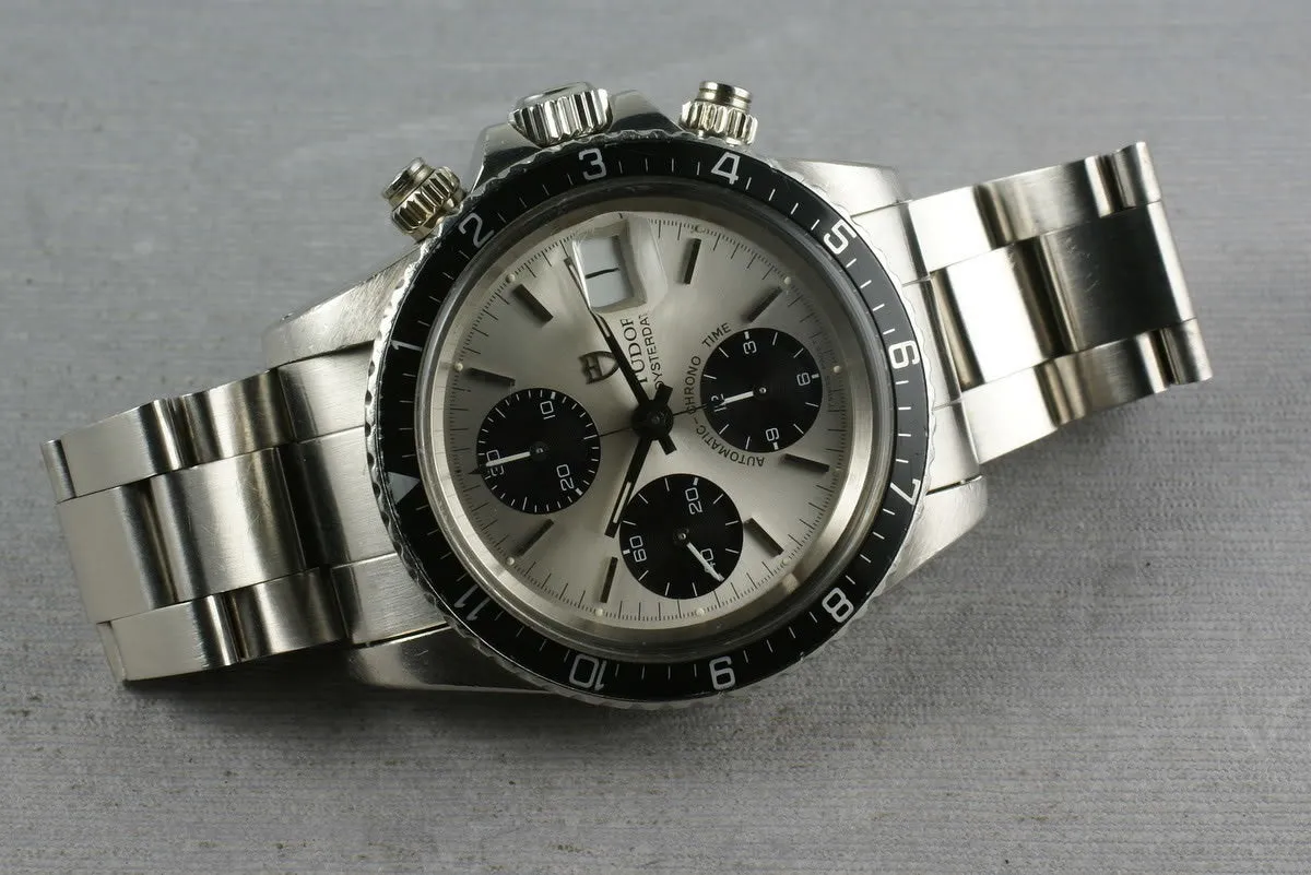 Tudor Chronograph Big Block 79170 with sub dial starting to turn chocolate