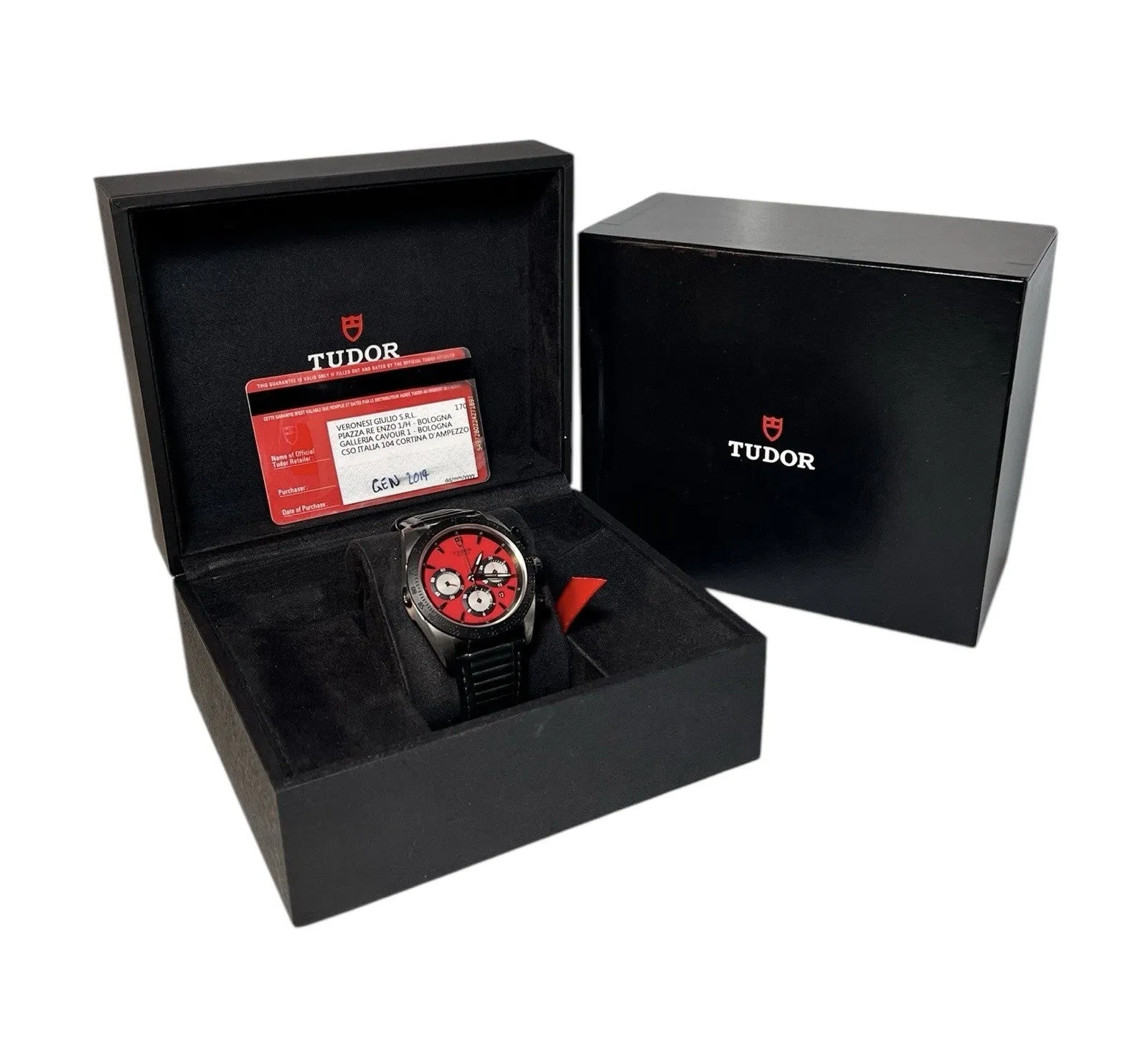 Tudor Fastrider Chrono Stainless Steel Red Dial 42mm Automatic Mens Watch 42010N