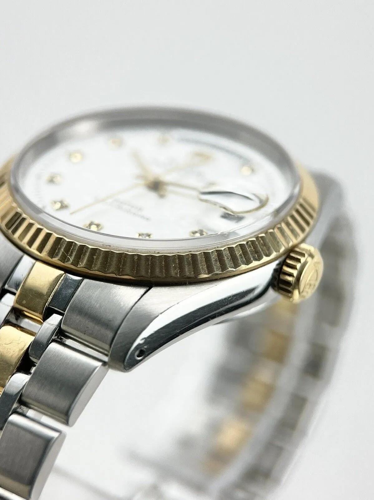Tudor Price Date Day 76213 18k Yellow Gold Steel Mens Automatic 36mm Watch