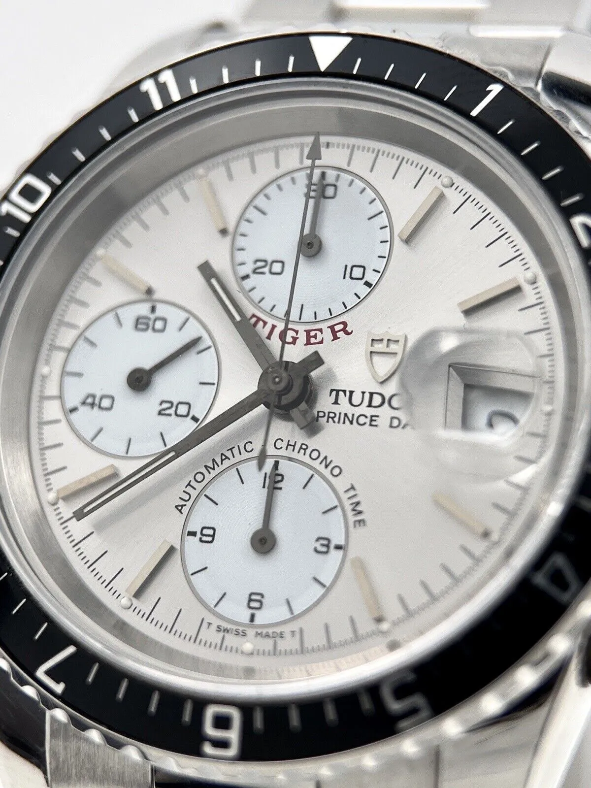 TUDOR Prince Date Tiger Stainless Steel Chronograph Dial Automatic 79270P W/ BOX