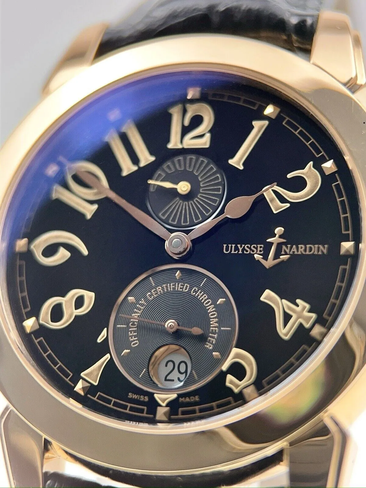 Ulysse Nardin Automatic 40mm 18k Yellow Gold Men’s Watch 276-88 Black Dial