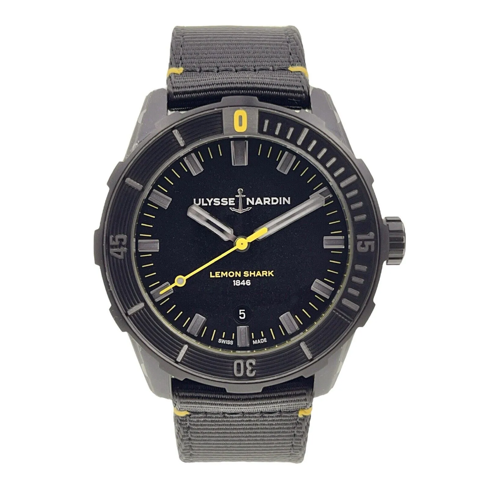 Ulysse Nardin Black 42mm Automatic Men’s Watch Lemon Shark 8163-175