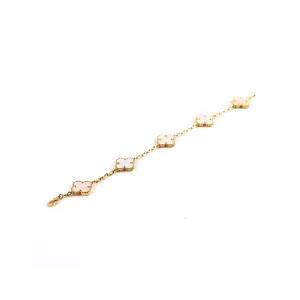 Van Cleef & Arpels Vintage 5 Motifs Alhambra Bracelet Mother of Pearl