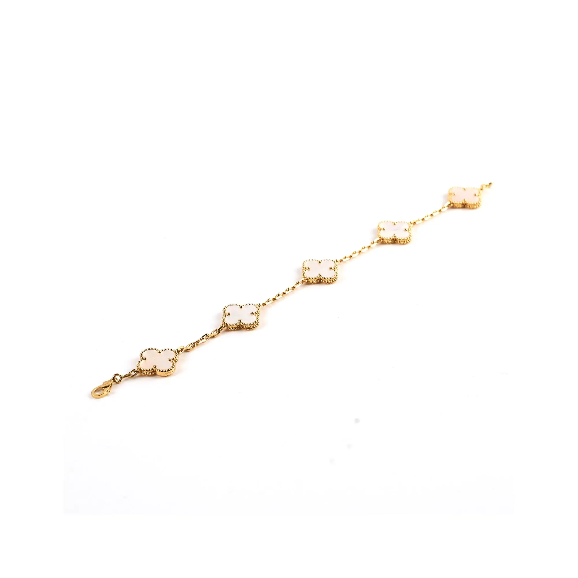 Van Cleef & Arpels Vintage 5 Motifs Alhambra Bracelet Mother of Pearl