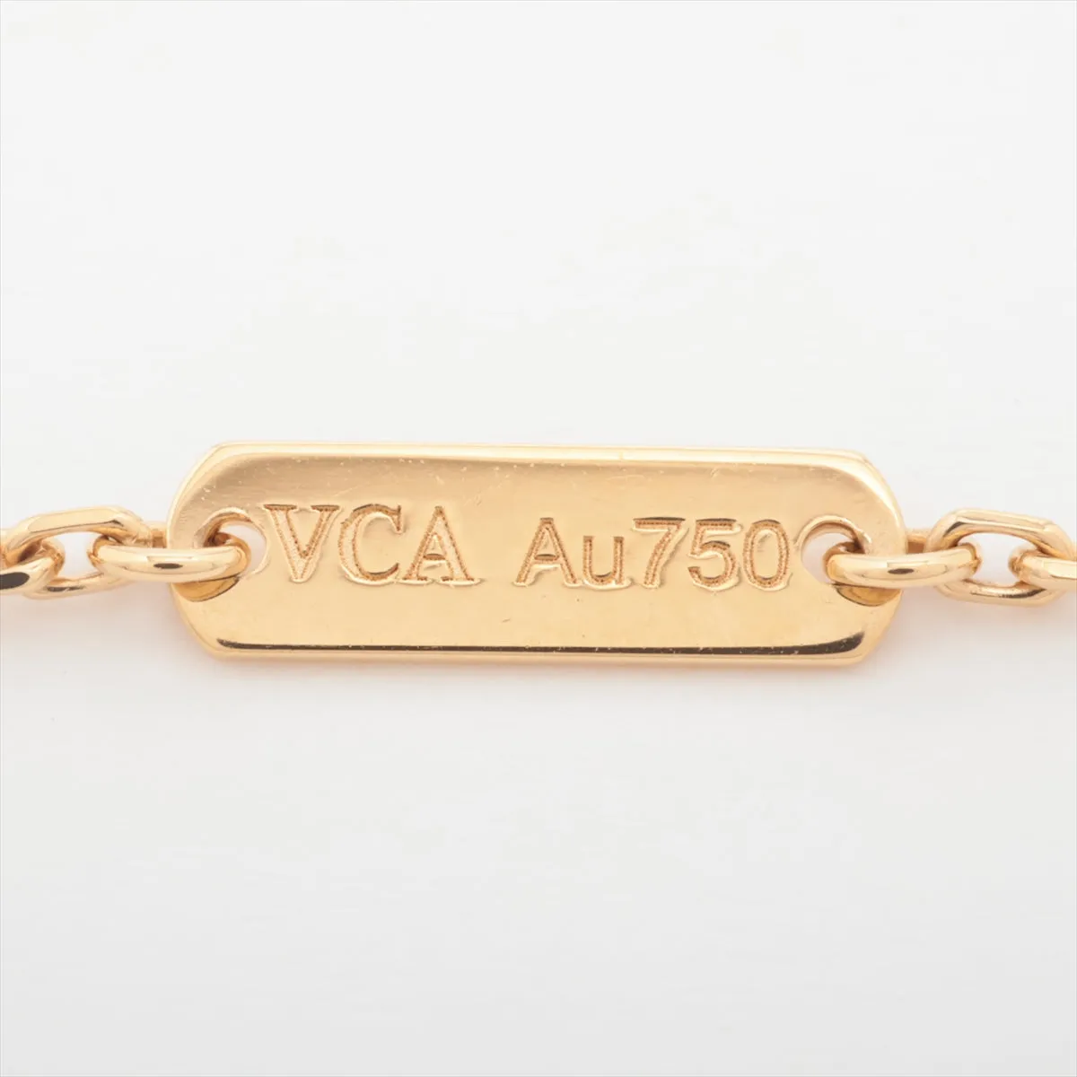 Van Cleef & Arpels Vintage Alhambra Guilloche Necklace Yellow Gold 2023