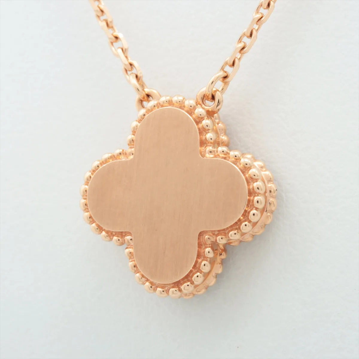 Van Cleef & Arpels Vintage Alhambra Rhodonite Diamond Necklace Holiday Limited Edition 2021