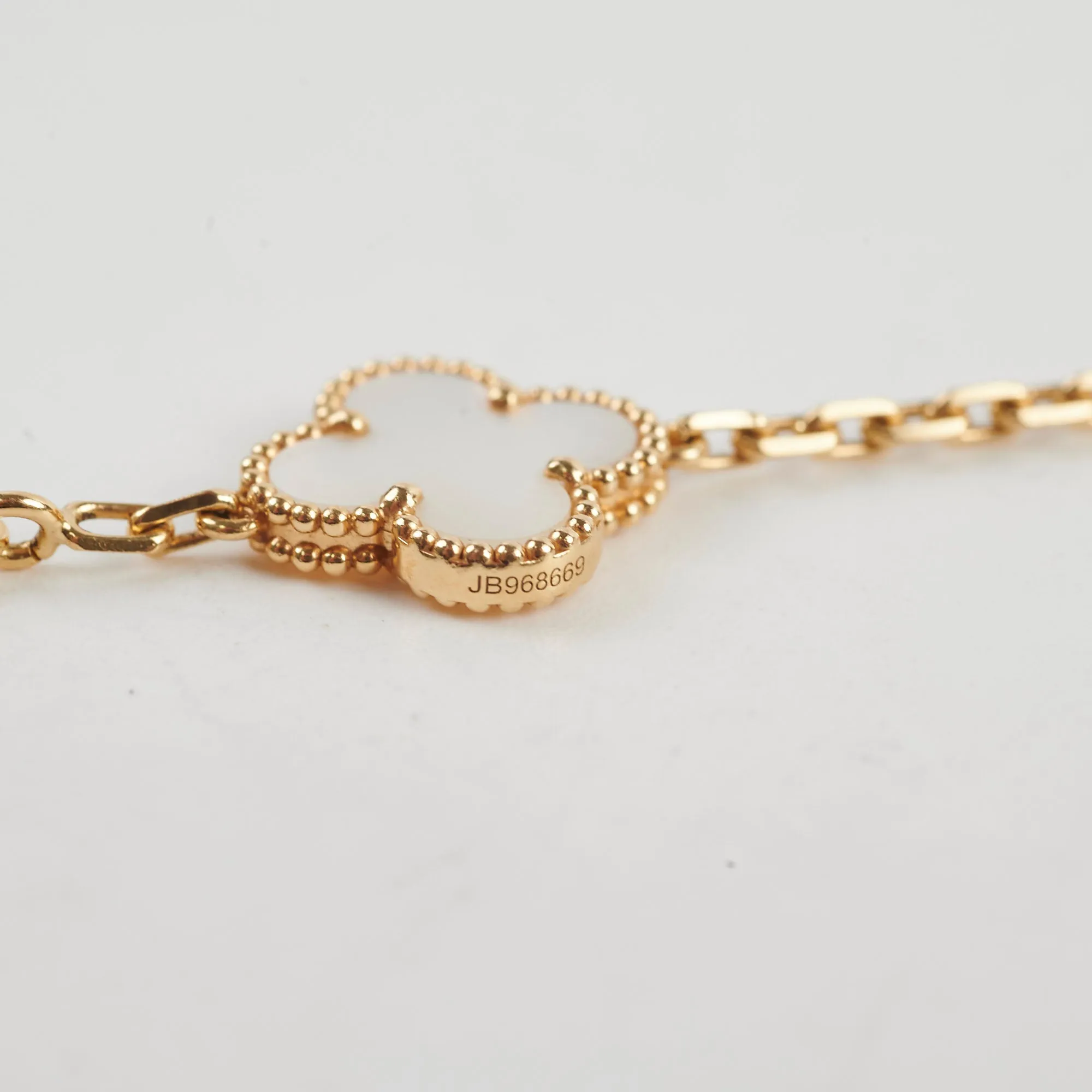 Van Cleef and Arpels Mother of Pearl MOP 5 Motif Bracelet