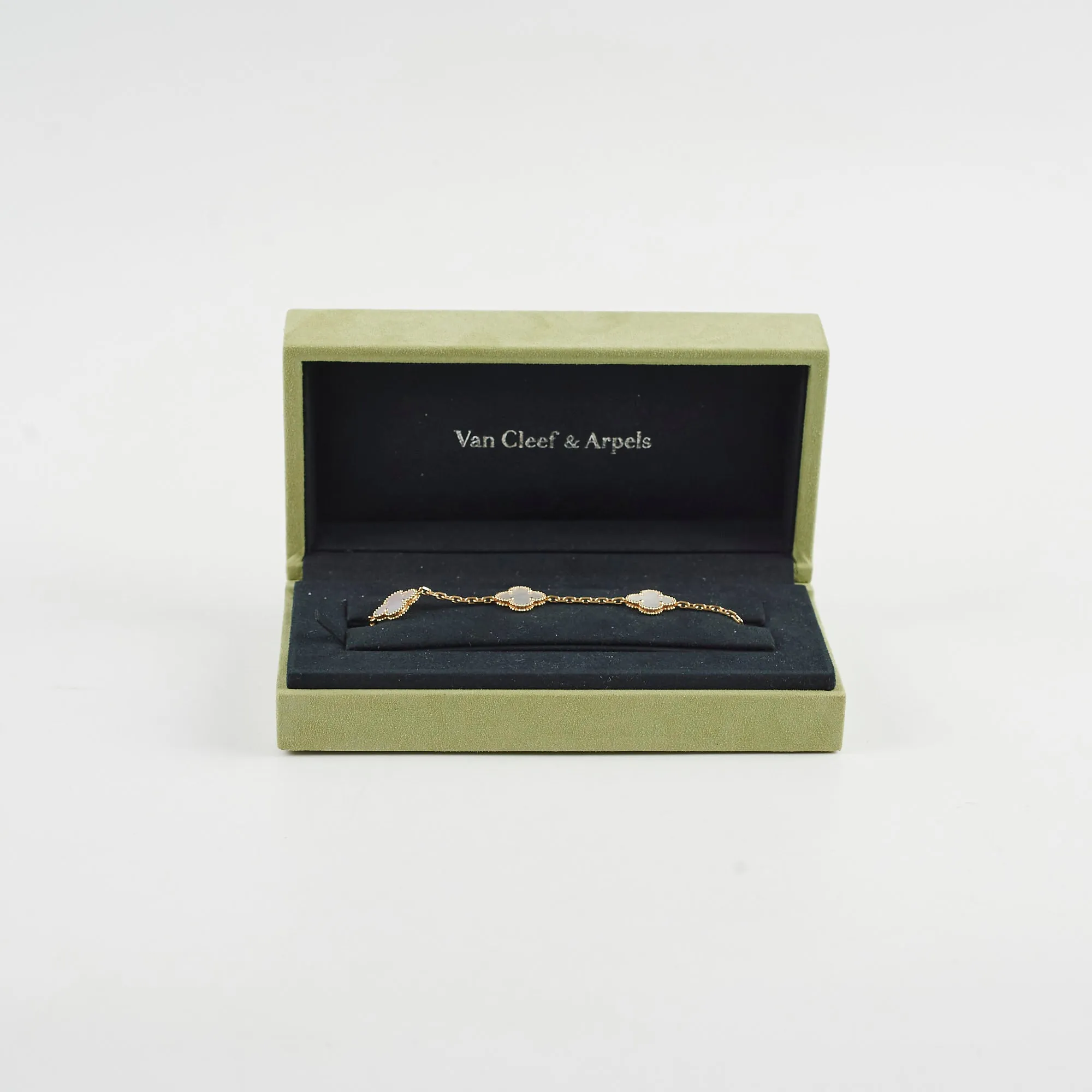 Van Cleef and Arpels Mother of Pearl MOP 5 Motif Bracelet