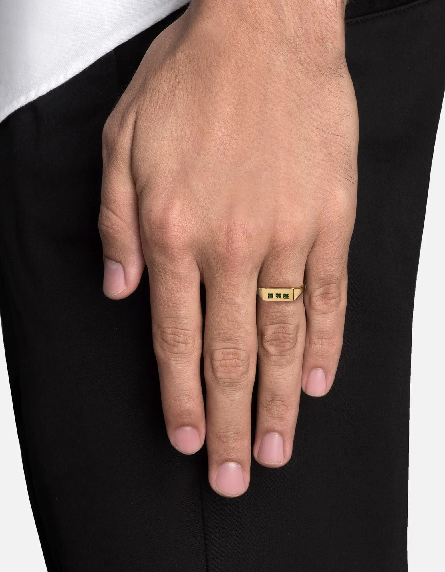 Virgil Agate Ring, Gold Vermeil