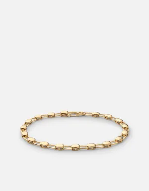 Ward Chain Bracelet, Gold Vermeil