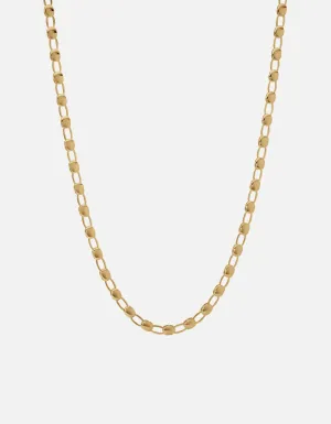 Ward Chain Necklace, Gold Vermeil