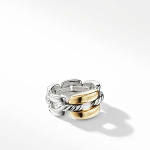 Wellesley Link Medium Chain Link Ring with 18K Gold