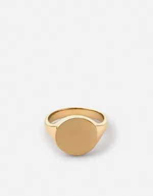 Wells Signet Ring, Gold Vermeil