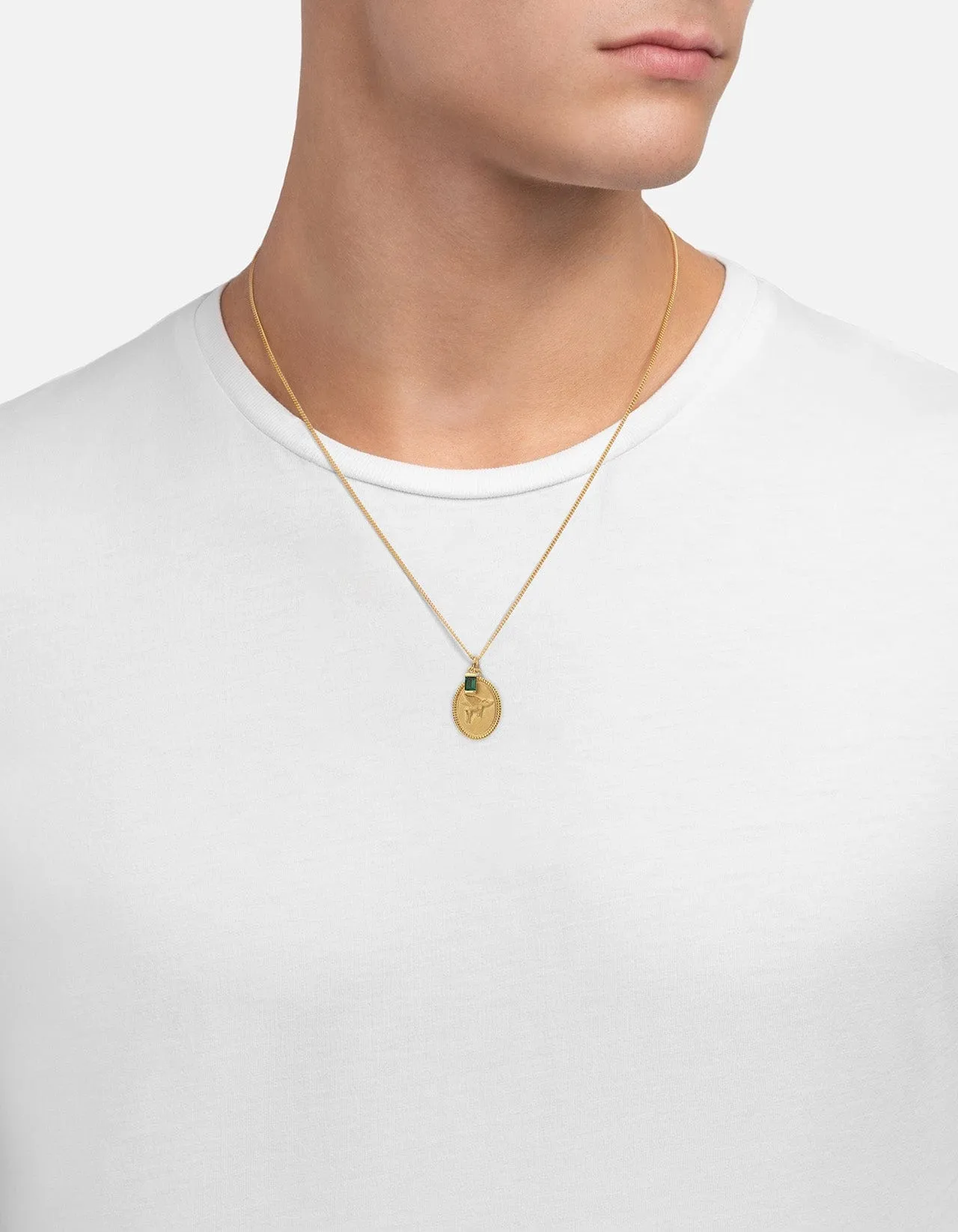 When Pigs Fly Quartz Necklace, Gold Vermeil