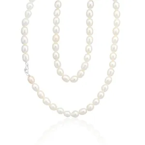 White 6-7mm Freshwater Pearl 45cm Necklace with Sterling Silver Clasp