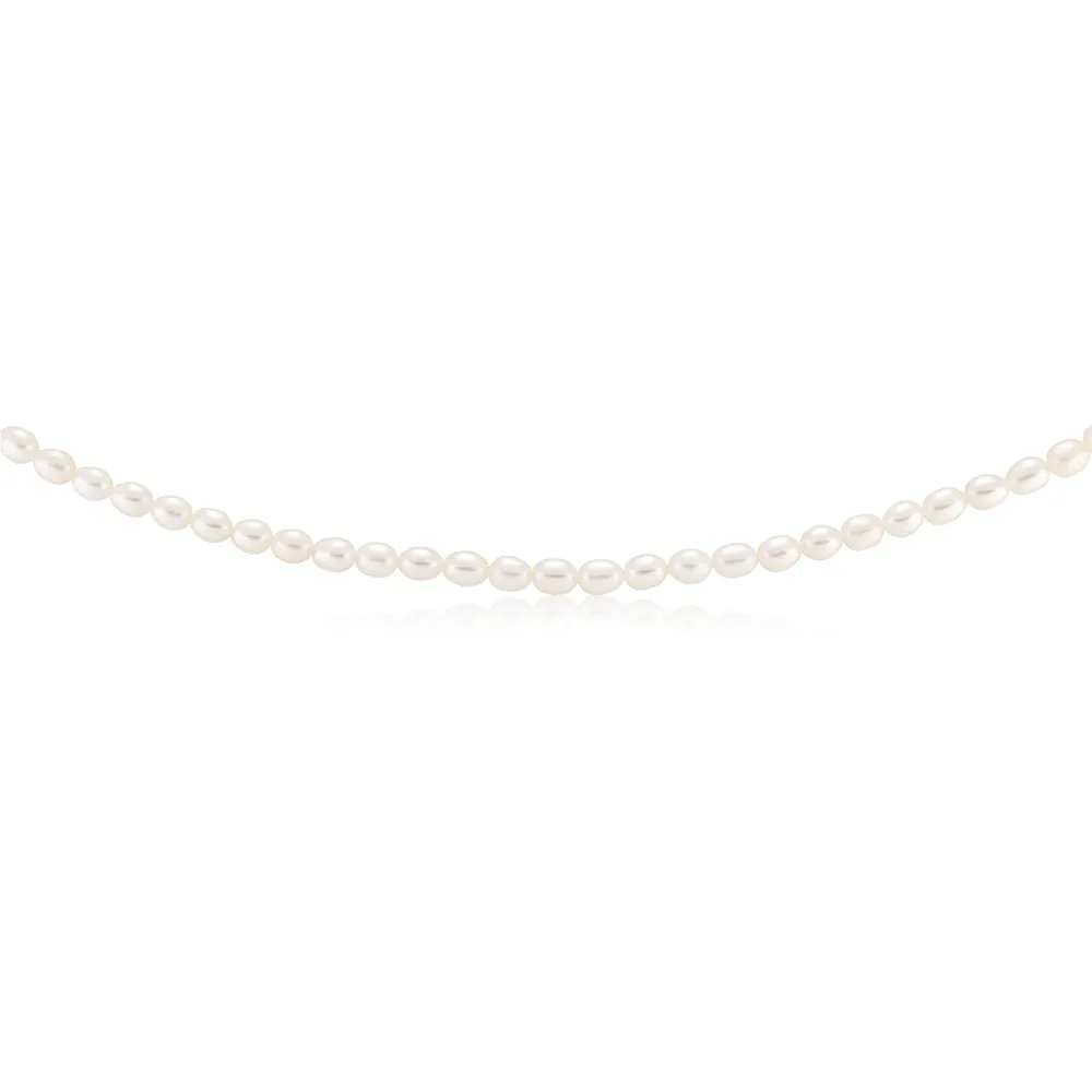 White 6-7mm Freshwater Pearl 45cm Necklace with Sterling Silver Clasp