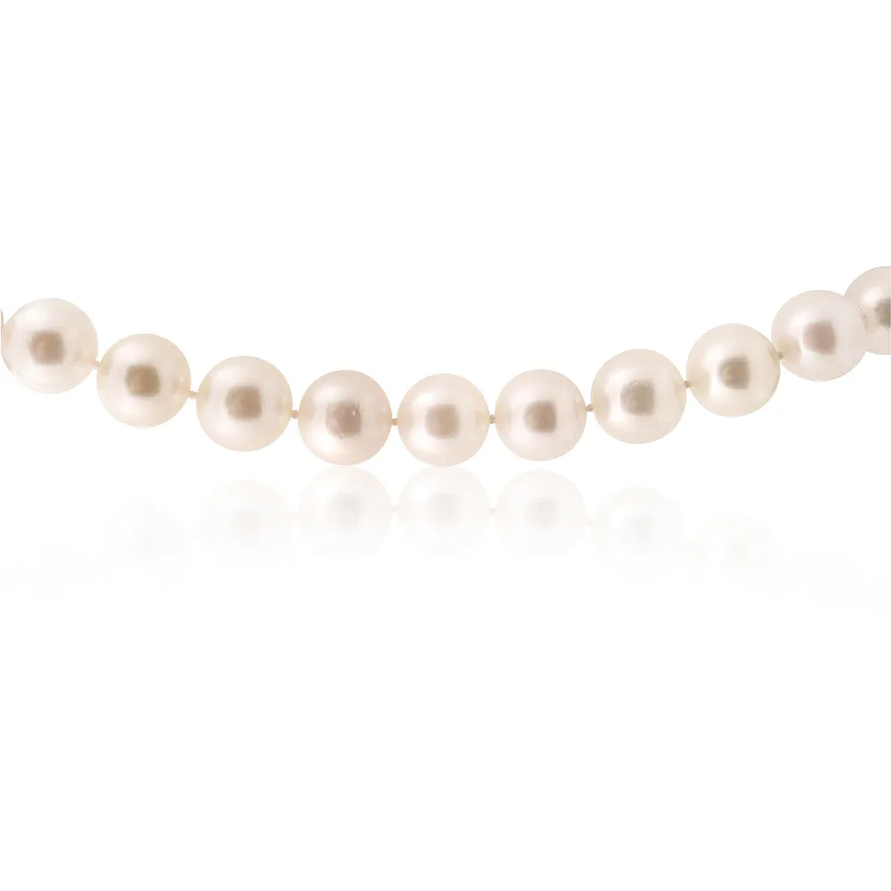 White South Sea 13-14mm Pearl Strand with 9ct White Gold Satin Clasp