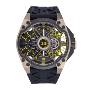 Wilbur Leo JW1.4 Watch, 48mm Yellow Skeleton Dial, LEO-JW1.4