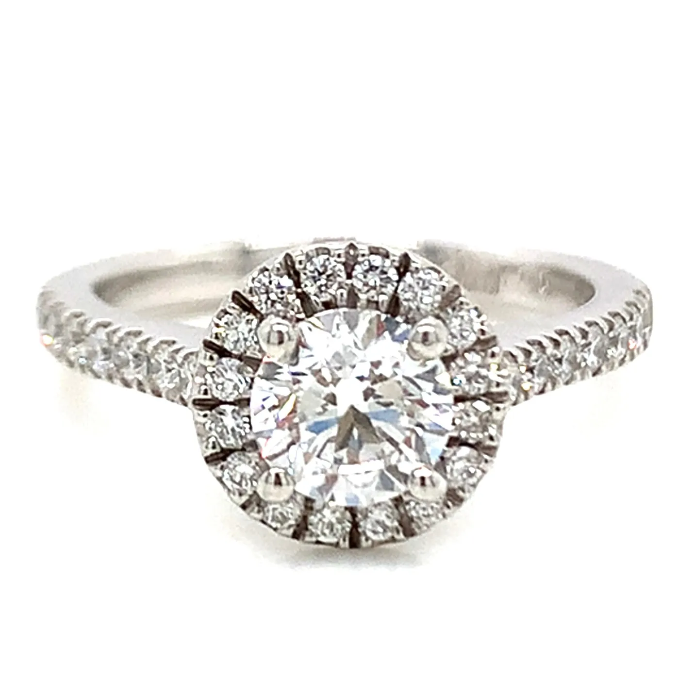 Willow Platinum Round Brilliant Halo Earth Grown Diamond Engagement Ring