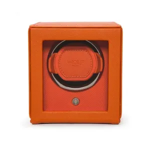 WOLF Cub with Cover Single Watch Winder Orange Module 1.8 461139