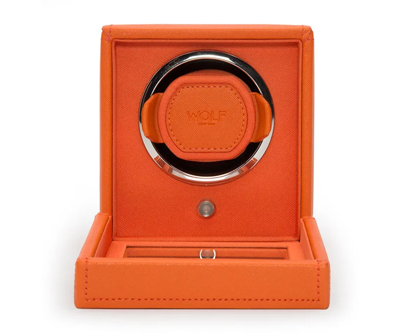 WOLF Cub with Cover Single Watch Winder Orange Module 1.8 461139
