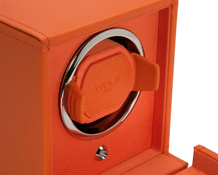 WOLF Cub with Cover Single Watch Winder Orange Module 1.8 461139