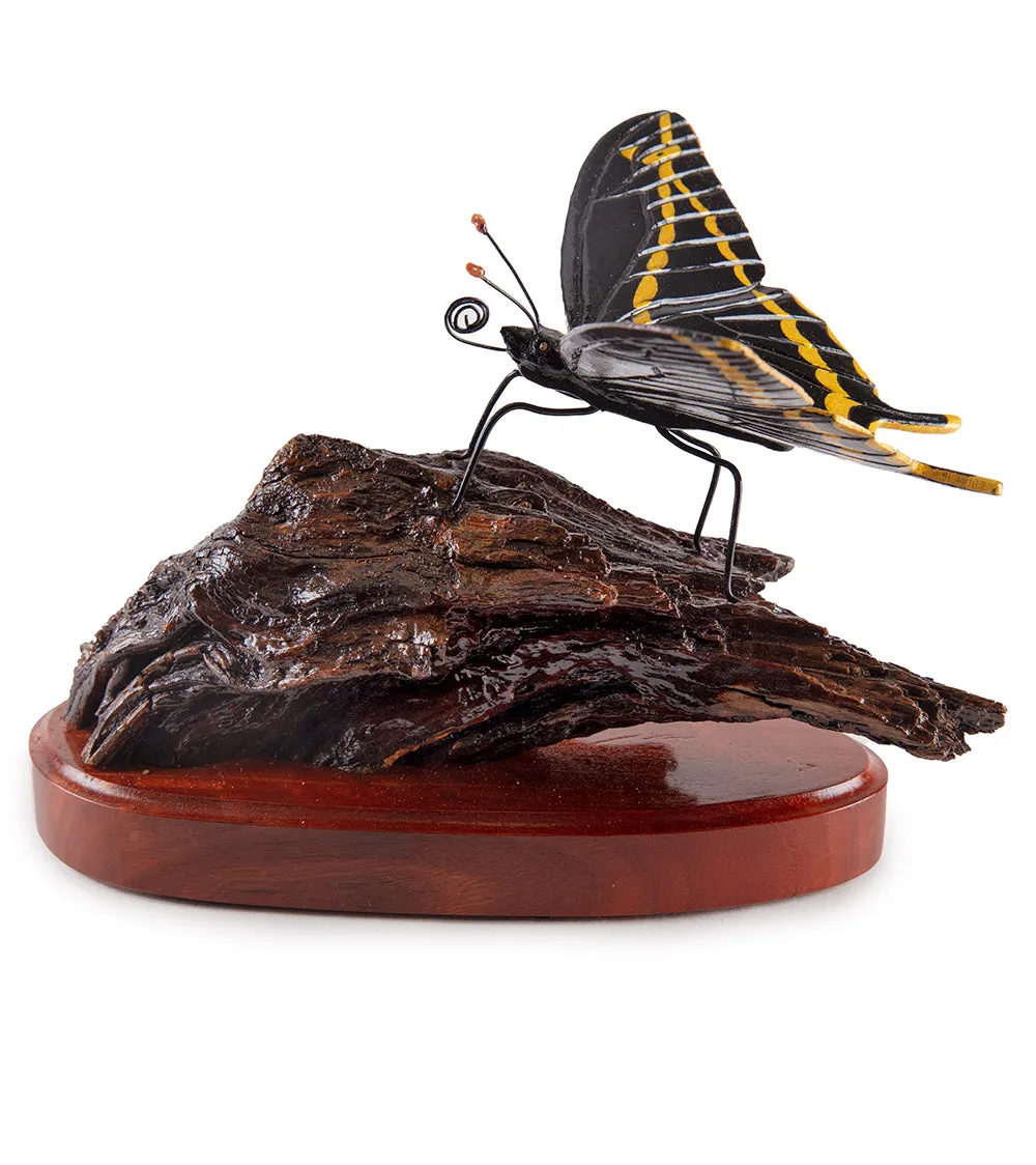 Wood Sculpture "Giant Swallowtail Butterfly #43" by Craig Nichols