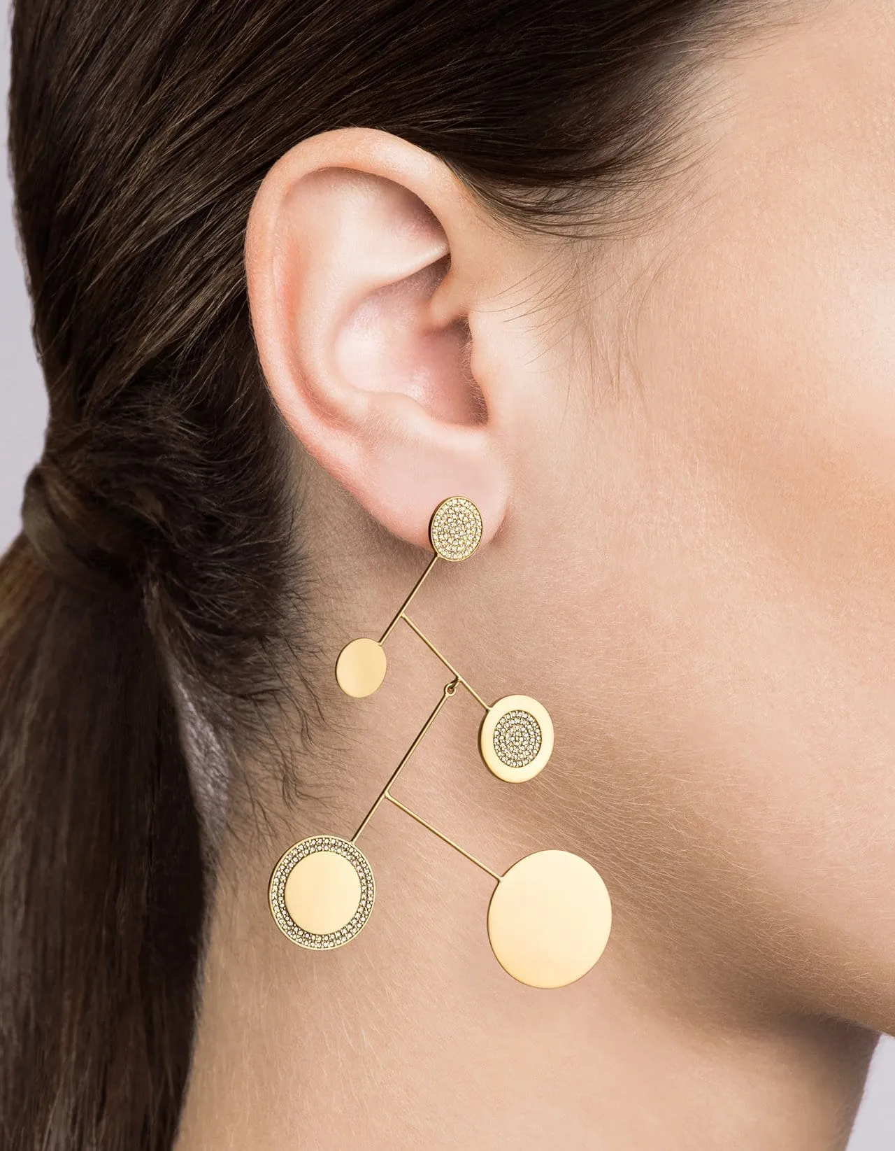 Xander Earrings, Gold Vermeil/Sapphire