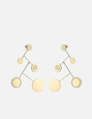 Xander Earrings, Gold Vermeil/Sapphire