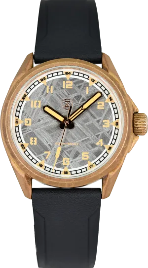 Zelos Swordfish Field 38mm Bronze Meteorite (Pre-owned)